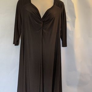 Vintage Igigi Black Knotted Sweetheart Ponte Dress